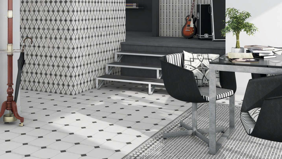 retro černobílá kombinace