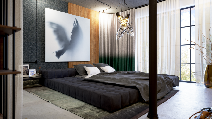 luxusní designová ložnice