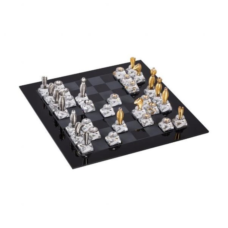 královské šachy z českého křišťálu