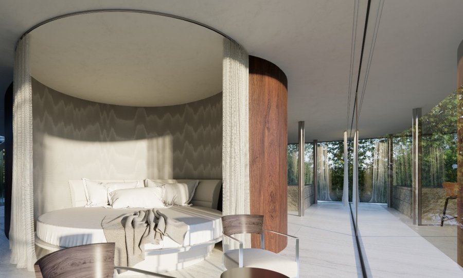 Interior of the project with building plots and building permit for three villas, Prague 6 - Lysolaje