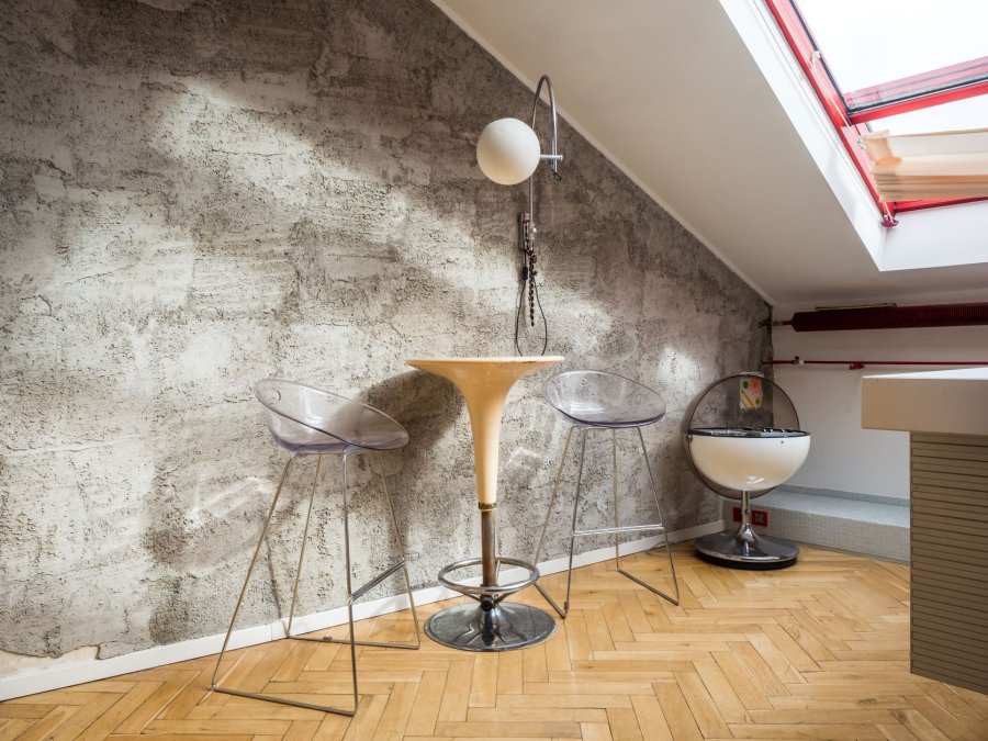 retro jídelní kout v Praze