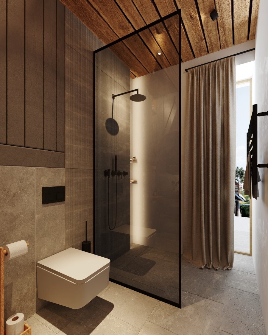 Záchod a sprchový kout