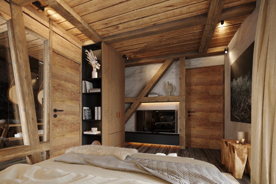 Ložnice s obložením