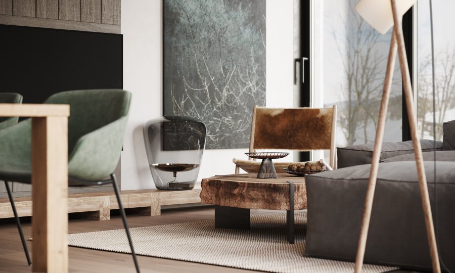 Detail obývacího pokoje