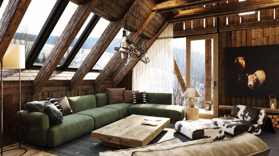 Designový byt v podkorví