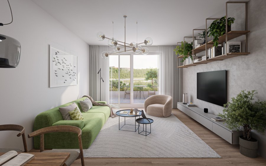 Living room 3+kt with a view of Žižkov