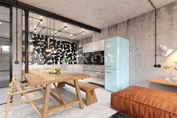 kuchyně s jídelním stolem