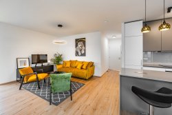 obývací pokoj s kuchyní