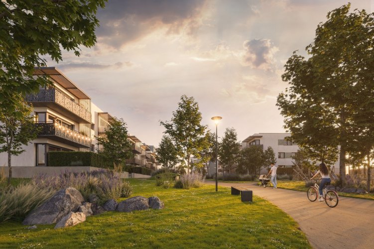 Prodej bytu 3+kk/T, 104 m2, v nízkoenergetickém projektu Nová Cihelna Kladno, Kladno – Rozdělov