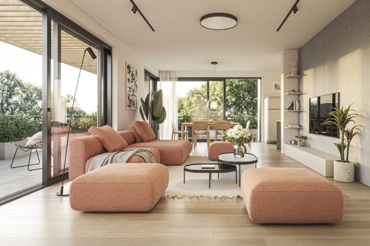 Prodej bytu 3+kk/T, 104 m2, v nízkoenergetickém projektu Nová Cihelna Kladno, Kladno – Rozdělov