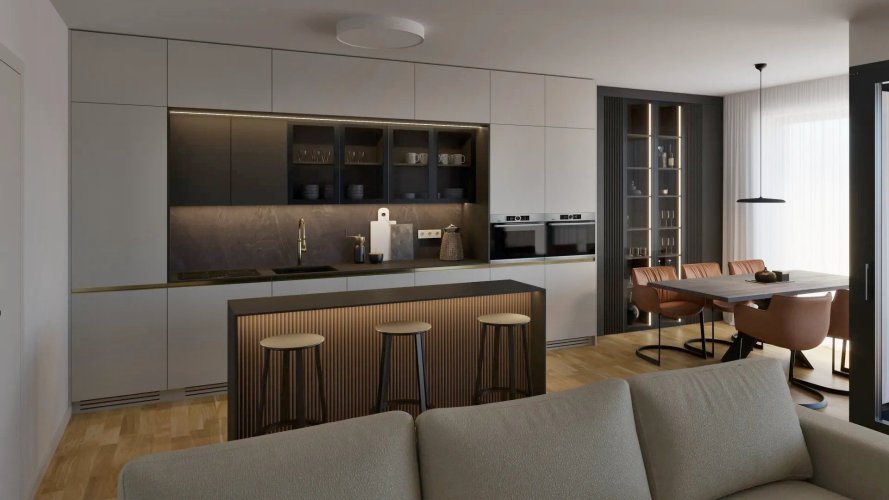 Sale of an apartment 3+kt/L, 88,9 sqm, in a new residential project in a quiet area of Silesian Ostrava