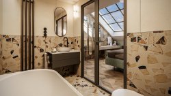 vizualizace výhledu z koupelny