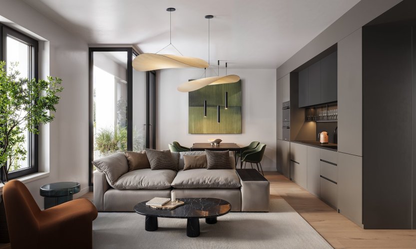 Sale of a 2+kt apartment, 42 sqm, in the Na Nároží residence, Prague 8 – Kobylisy