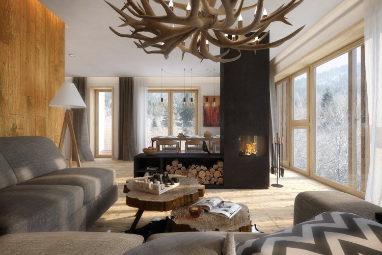 Prodej bytu 2+kk, 77 m² v horském projektu LAKA LIVING v obci Prášily, Národní park Šumava